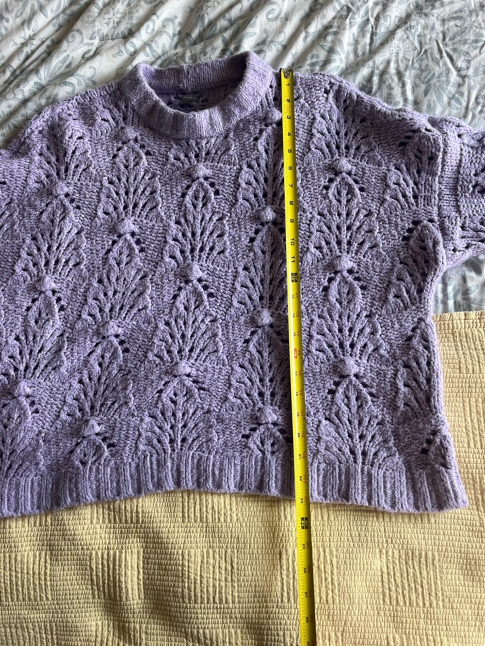 Aerie Lavender Knit Sweater Size Large | Textured Crewneck - Picture 4 of 5